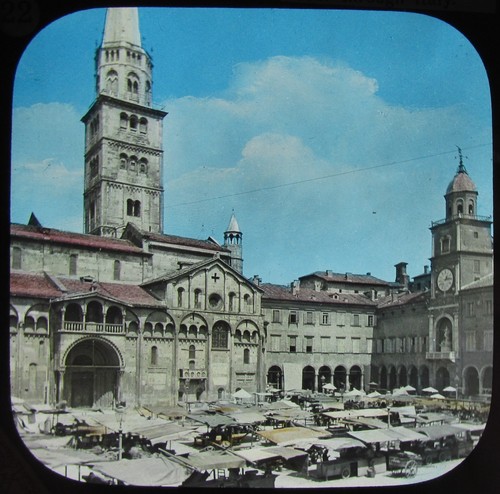 Glass magic lantern slide - glass,