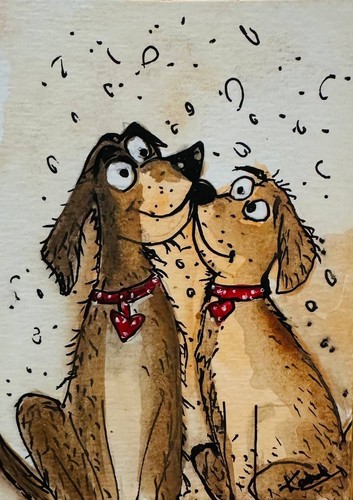 Bicchieri cuore coppia cane