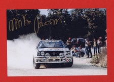 PHOTO cm 13x19 signed by Miki Biasion OPEL ASCONA 400 #18 RALLY SANREMO 1982 8th