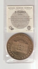 Moneta Prova Euro-Slovenia 2004-1 valore sciolto da 5 €. con garanzia