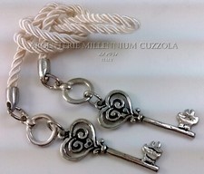 CHIAVI ARGENTO SEGNALIBRO BOMBONIERE MATRIMONIO COMUNIONE CRESIMA BATTESIMO KEYS