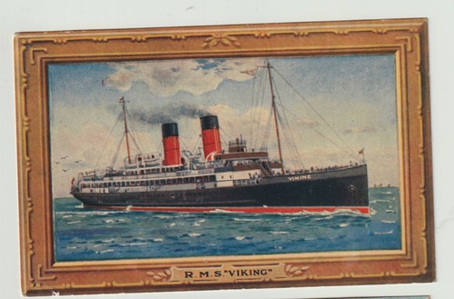 1947 art postcard - art, viking