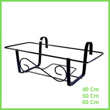 Fioriera balconiera portavaso rettangolare per ringhiera da balcone 40 50 60 cm.