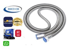TUBO FLESSIBILE SOFFIONE DOCCINO DOCCIA VASCA BAGNO 1.5 MT ACCIAIO CROMATO 05331