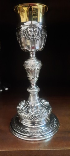Calice argento cesellato a - calice, in
