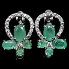 Preziosi Orecchini Di Smeraldo