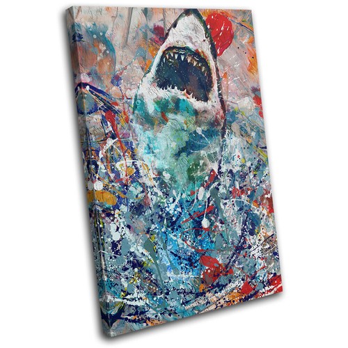 Abstract great white shark - abstract,