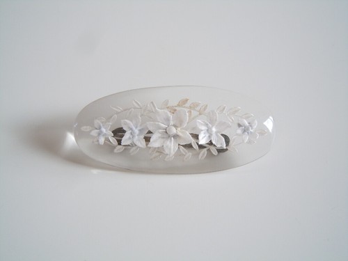 Vintage spilla ovale acrilico - spilla,