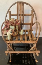 Sedia a dondolo vintage legno
