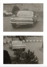 G1141 Chevrolet Impala. Zund. St Ursule, Suisse 1964. 2 photos argentiques