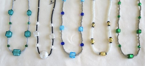 Collana perle vetro - perle, in