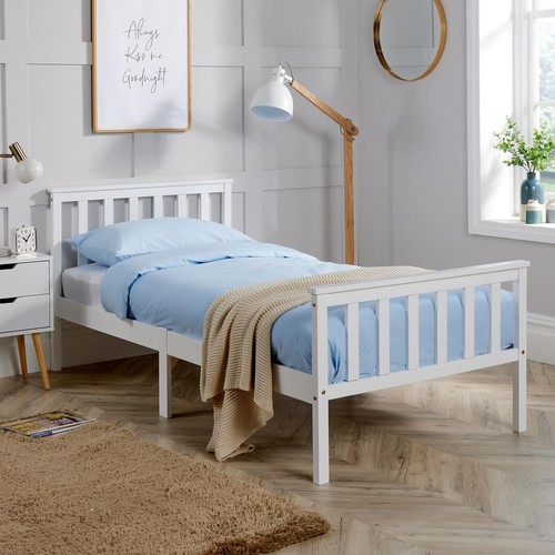Letto singolo bianco - bianco, 3ft