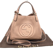 Gucci 336751 Soho Nappa Charm Pelle Rosa Borsa a 2 Vie Esclusiva Giappone BL060057