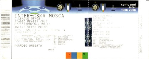 Biglietto inter cska mosca - biglietto,