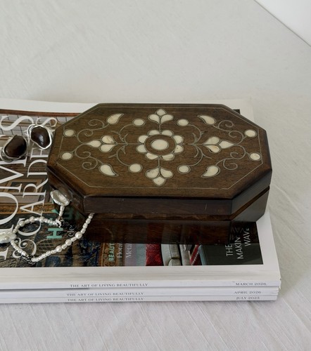 Vintage octagonal wooden - vintage,