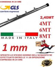 PALO ANTENNA 2,40- TELESCOPICO  4 - 6 - 8  METRI 1 MM ZINCATO A FUOCO UHF SEGNAL