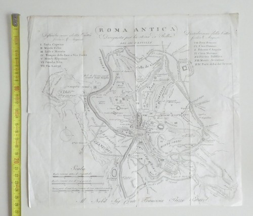 Mappa pianta roma antica j - roma,