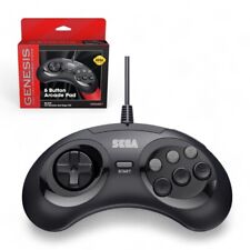 Retro-bit Official SEGA 6-Button Arcade Pad for Mega Drive Mega CD Black