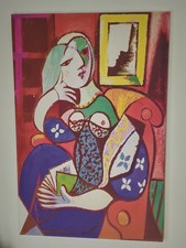 Canvas “Donna con libro” – 100×150 cm – quadro Picasso
