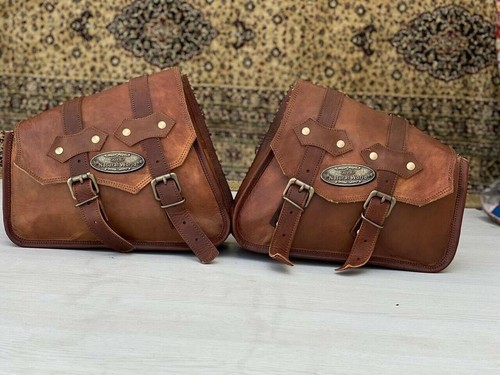 Coppia borsa moto marrone - borsa,