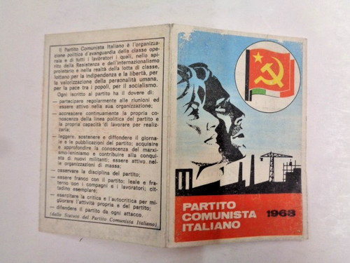 Tessera partito comunista - tessera,