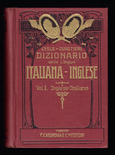 DIZIONARIO - INGLESE ITALIANO D'EPOCA - CASANOVA ED.RI 1941  [C-305]