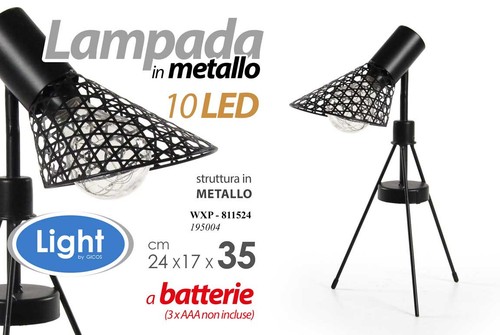 Lampada abat jour metallo - in,