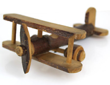 Aeroplano di Legno Soprammobili Giocattolo Vintage Realizzato a Mano Tronchi