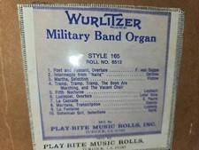 WURLITZER 165 BAND ORGAN ROLL