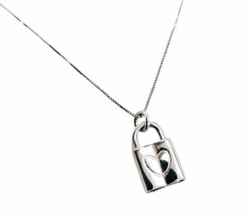 Collana portafortuna lucchetto - collana,