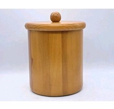 BARATTOLO/CONTENITORE DA CUCINA DESIGN-IN TEAK/LEGNO-WOODEN JAR-ANNI 70'-VINTAGE