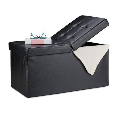 Relaxdays contenitore pouf - relaxdays,