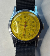 Orologio da polso uomo vintage telemetro meccanico Swiss Made antimagnetico