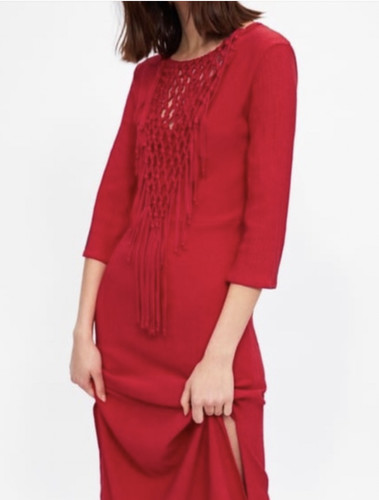 Maxi abito midi zara rosso - midi,