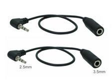 2 X Jack - Adattatore, 2,5mm Connettore A 3,5mm Spinotto Adattatore Nero AD001