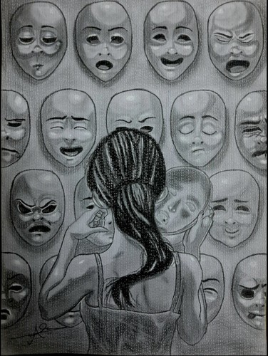 Disegno surrealista originale