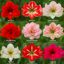 Bulbi Amaryllis 9 varietà mix