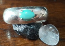 Antico bracciale  - argento - Turchese Cabochon