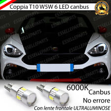 COPPIA LUCI DI POSIZIONE 6 LED CON LENTE FRONTALE FIAT 124 SPIDER 6000K BIANCO