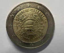 2 euro raro Moneta commemorativa Austria REPUBLIK OSTERREICH 2002 2012