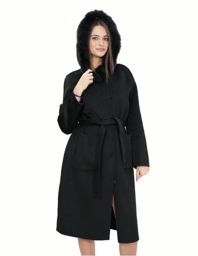 Cappotto nero lana e - nero, 54