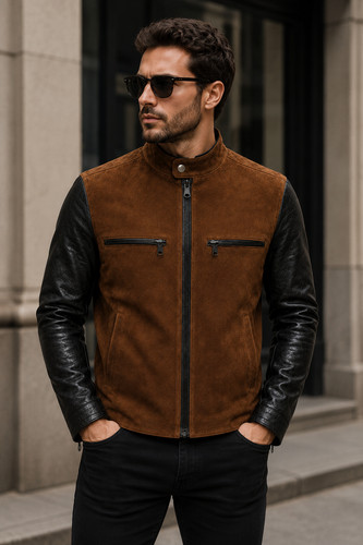 Giacca uomo scamosciata