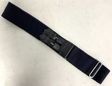 British Military Issue Royal Navy Stable Waist Belt with Leather Buckles