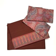 ETRO HOME - COMPLETO LENZUOLO MATRIMONIALE " PAISLEY  BANDA " ROSSO BORDEAUX