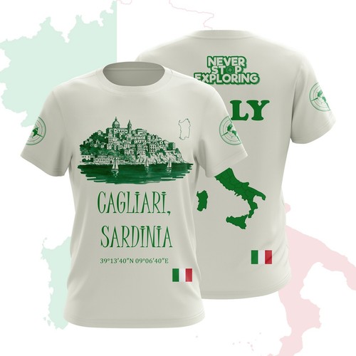 Shirt grafica cagliari - t-shirt,