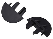 2 mascherine C24427C07TW per profili LED nere MICRO-NK con foro KLUŚ