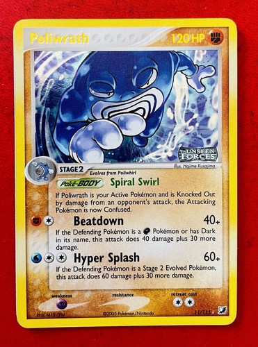 Carta pokemon poliwrath - carta,