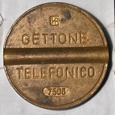 Gettone telefonico con segno - gettone,