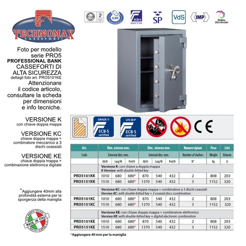 Cassaforte technomax alta - cassaforte,