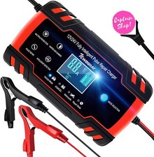 ✅CARICABATTERIE AUTO MOTO 12V / 24V 8A MANTENITORE CARICA  AUTO MOTO +RIPARA